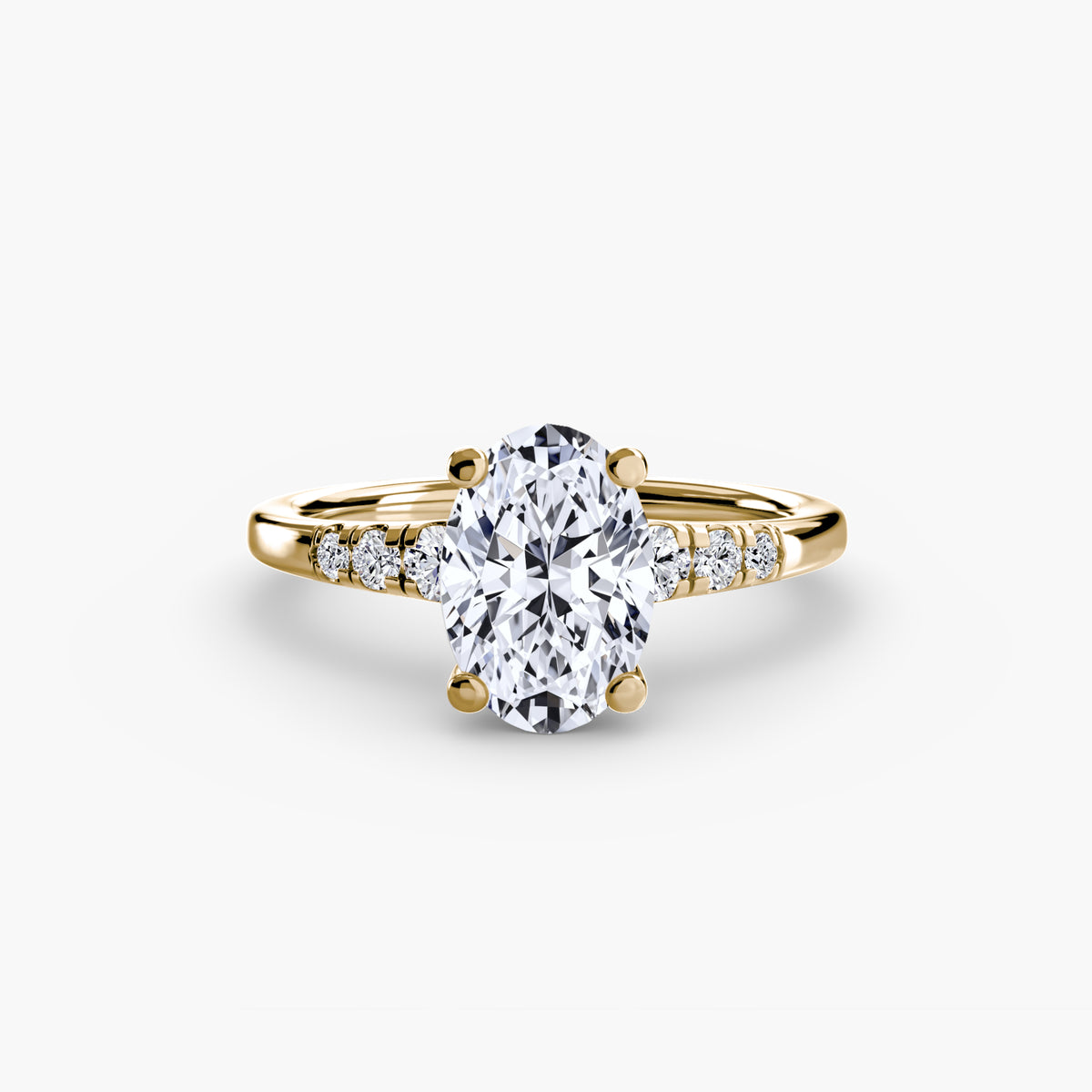 Solitaire with Tapered Accent Stones