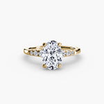 Solitaire with Tapered Accent Stones
