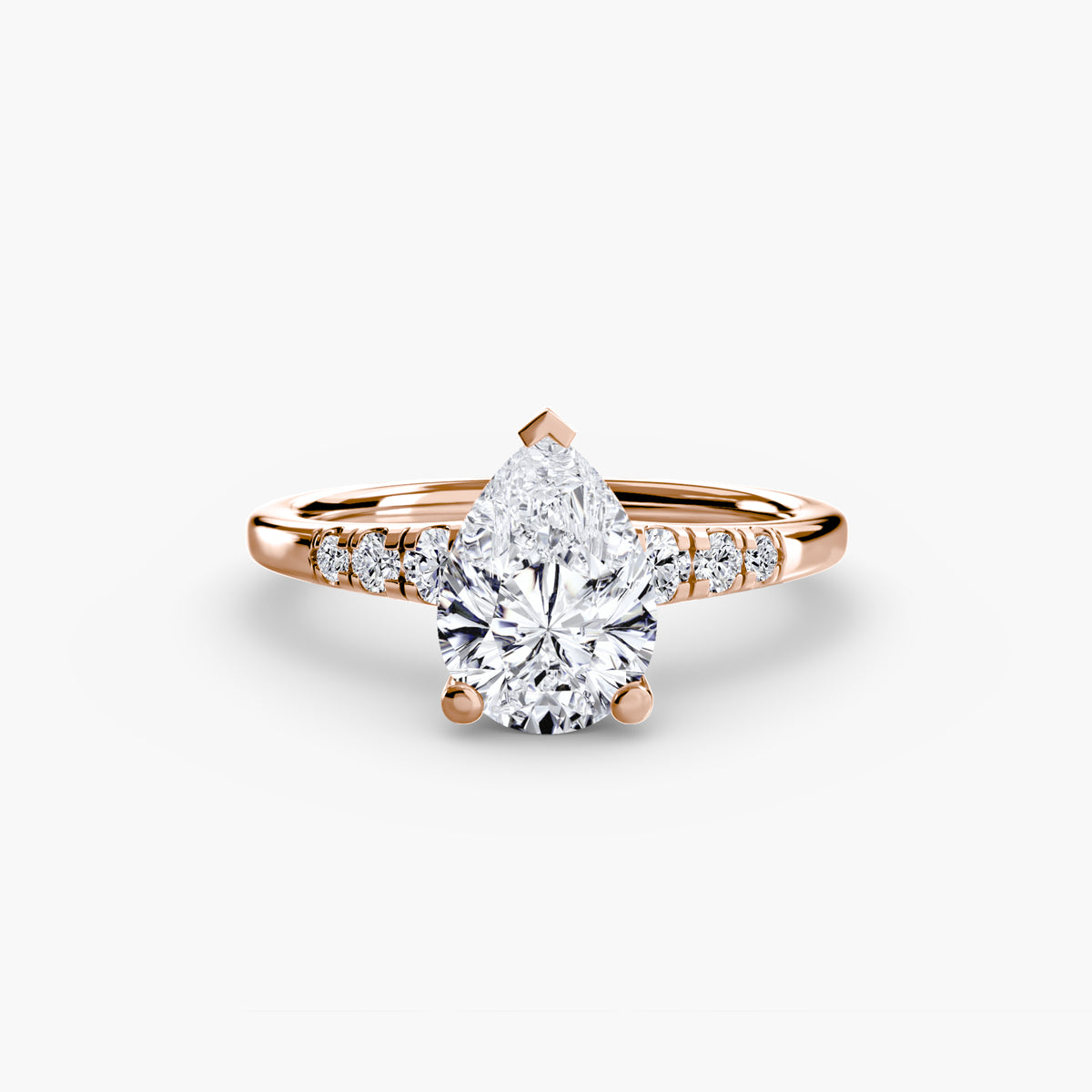 Solitaire with Tapered Accent Stones