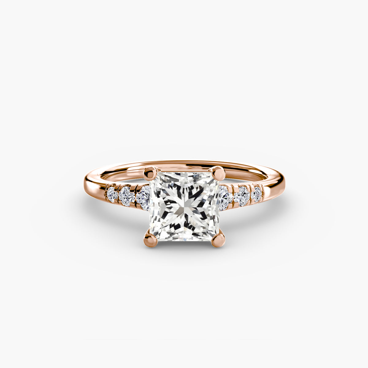 Solitaire with Tapered Accent Stones