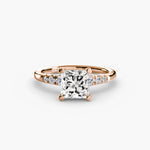 Solitaire with Tapered Accent Stones