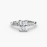 Solitaire with Tapered Accent Stones