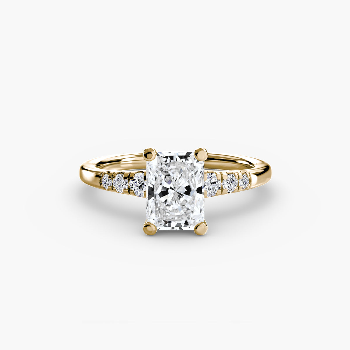 Solitaire with Tapered Accent Stones