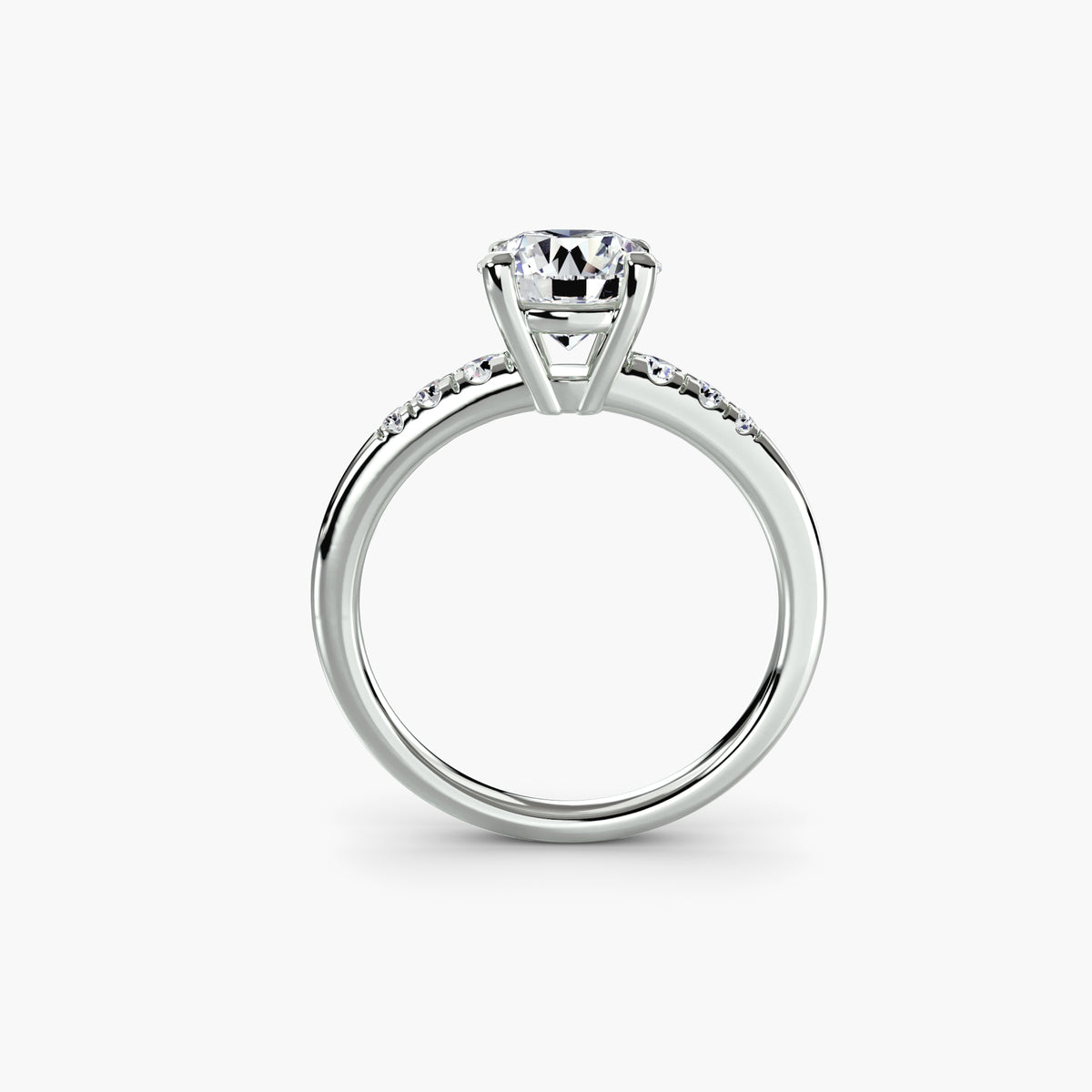 Solitaire with Tapered Accent Stones