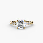 Solitaire with Tapered Accent Stones