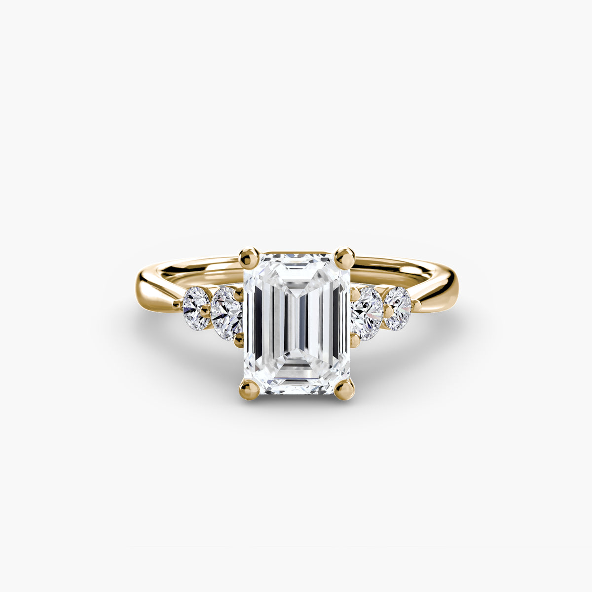 Diamond Solitaire with 4 accent stones.