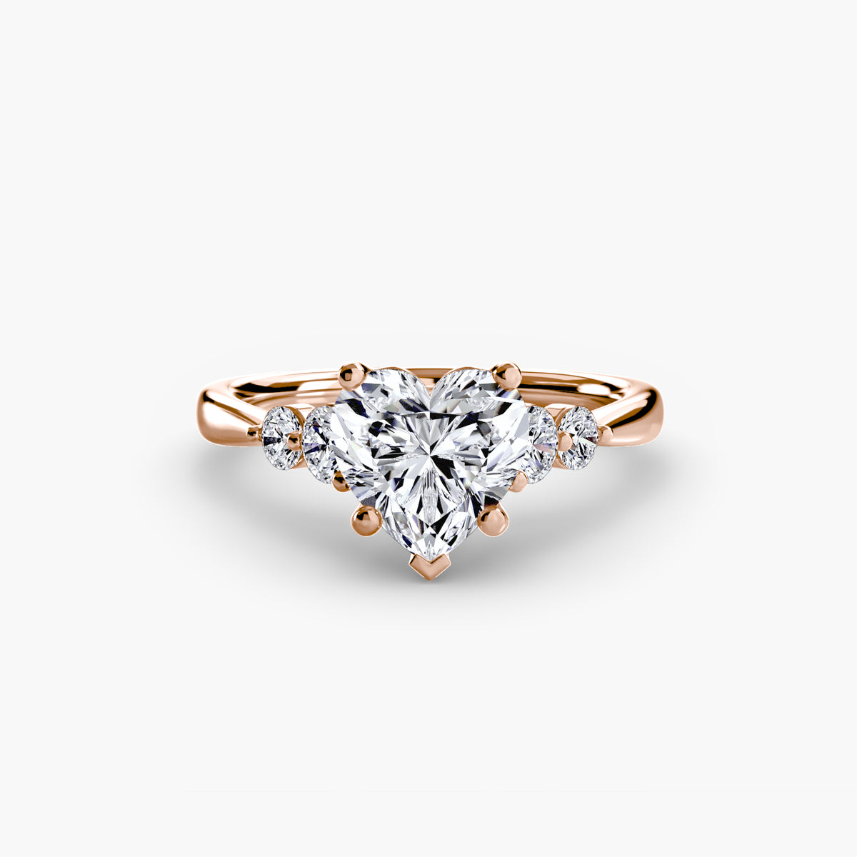 Diamond Solitaire with 4 accent stones.