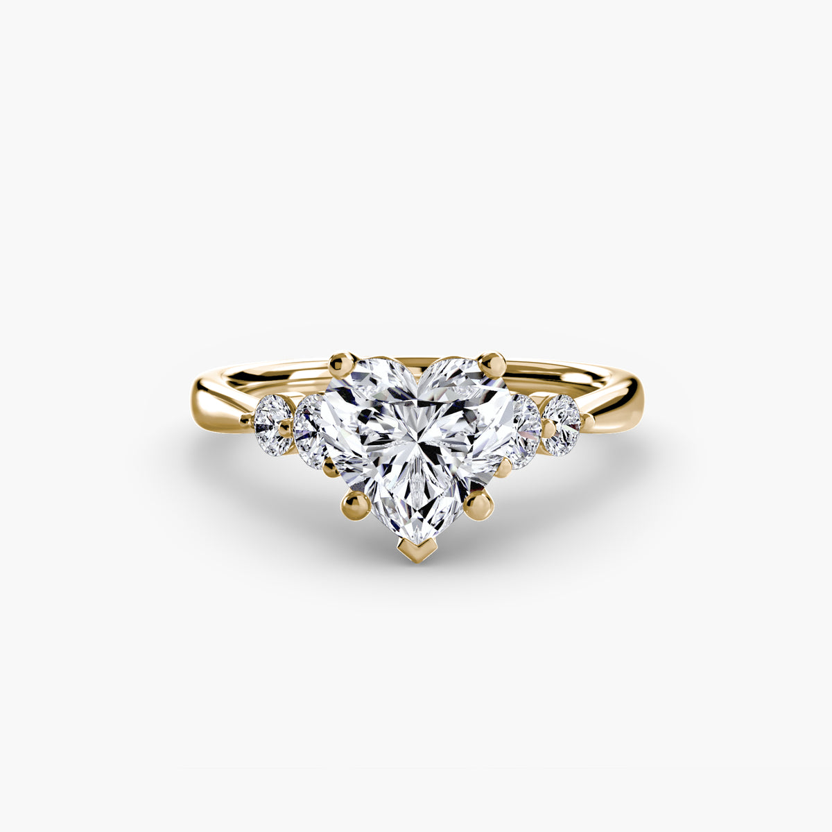 Diamond Solitaire with 4 accent stones.