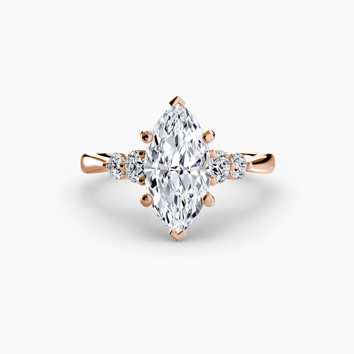 Diamond Solitaire with 4 accent stones.