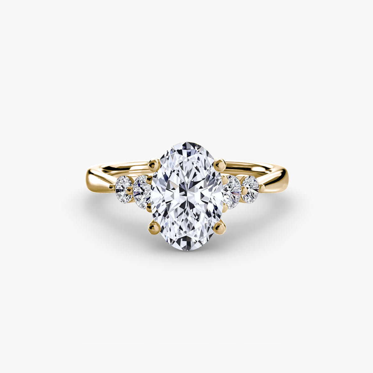 Diamond Solitaire with 4 accent stones.