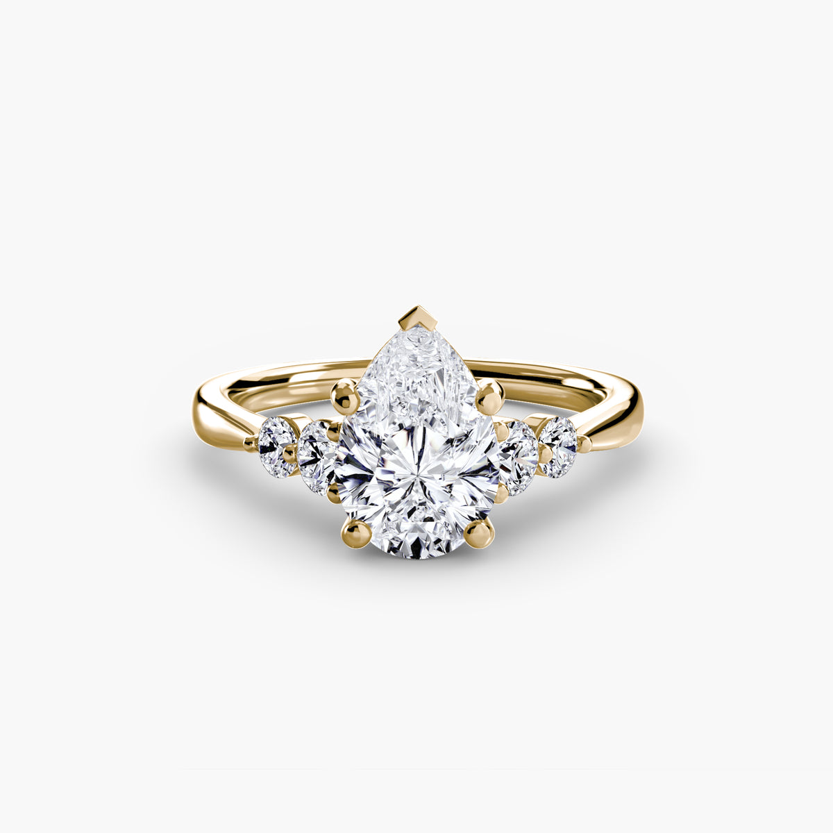 Diamond Solitaire with 4 accent stones.