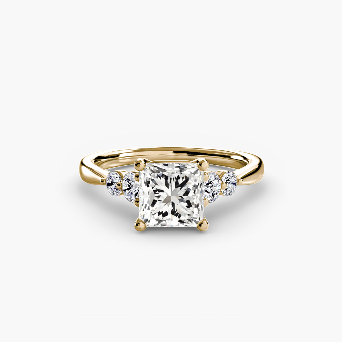 Diamond Solitaire with 4 accent stones.