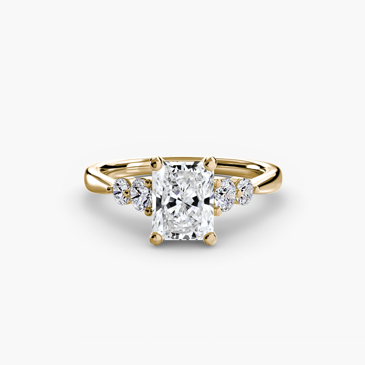 Diamond Solitaire with 4 accent stones.