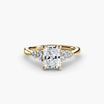 Diamond Solitaire with 4 accent stones.