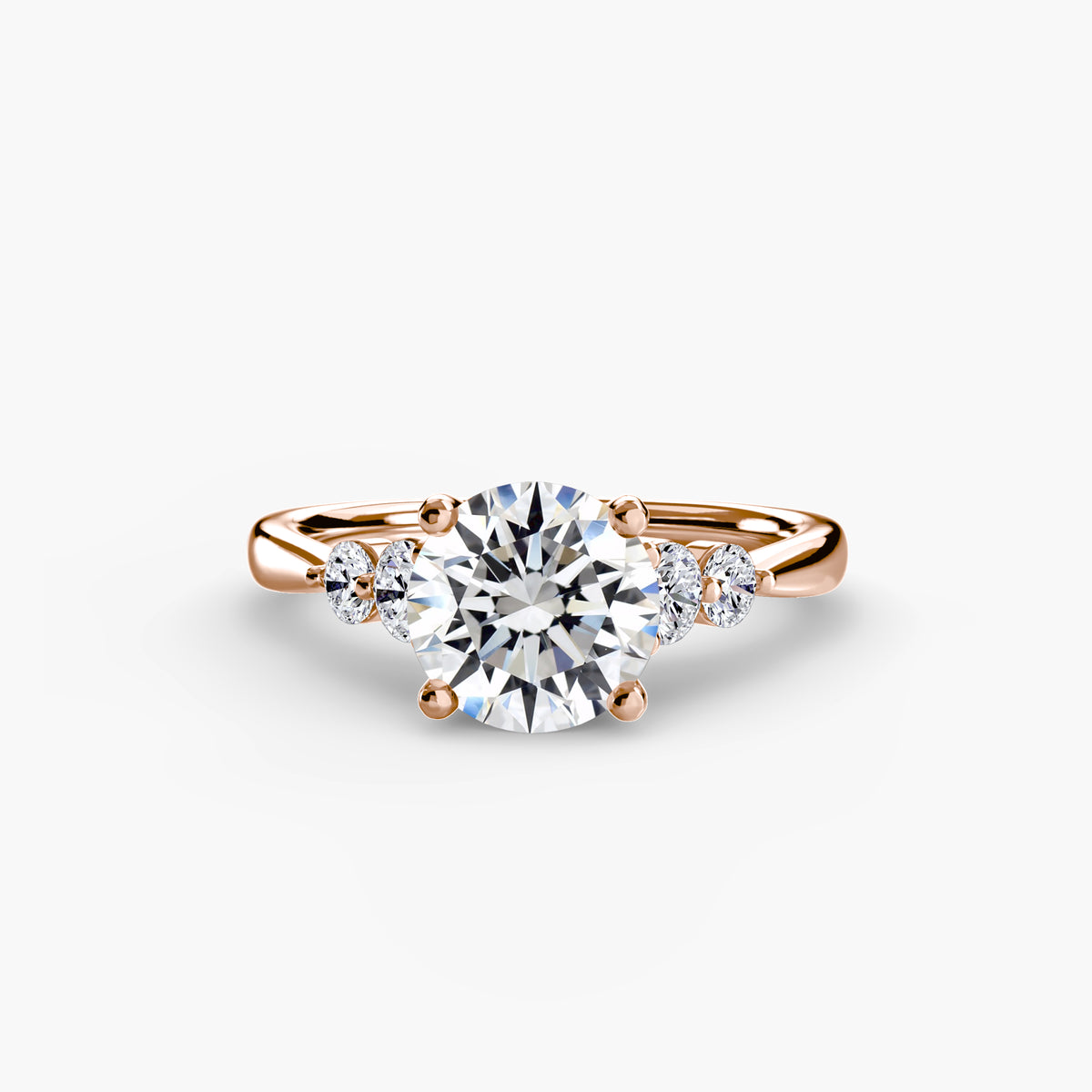 Diamond Solitaire with 4 accent stones.