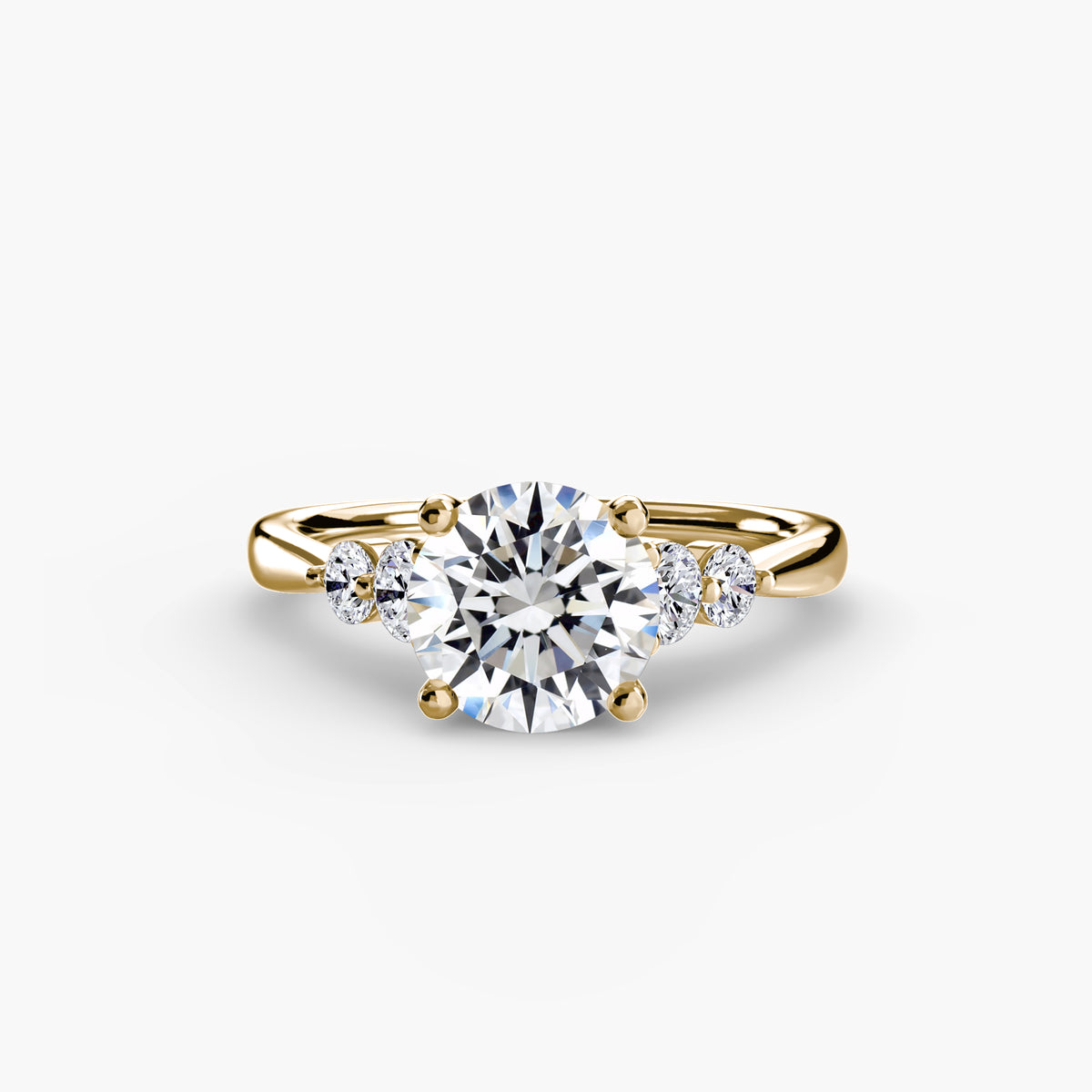 Diamond Solitaire with 4 accent stones.