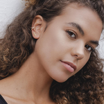 9ct Gold CZ Star Ear Climber Earrings