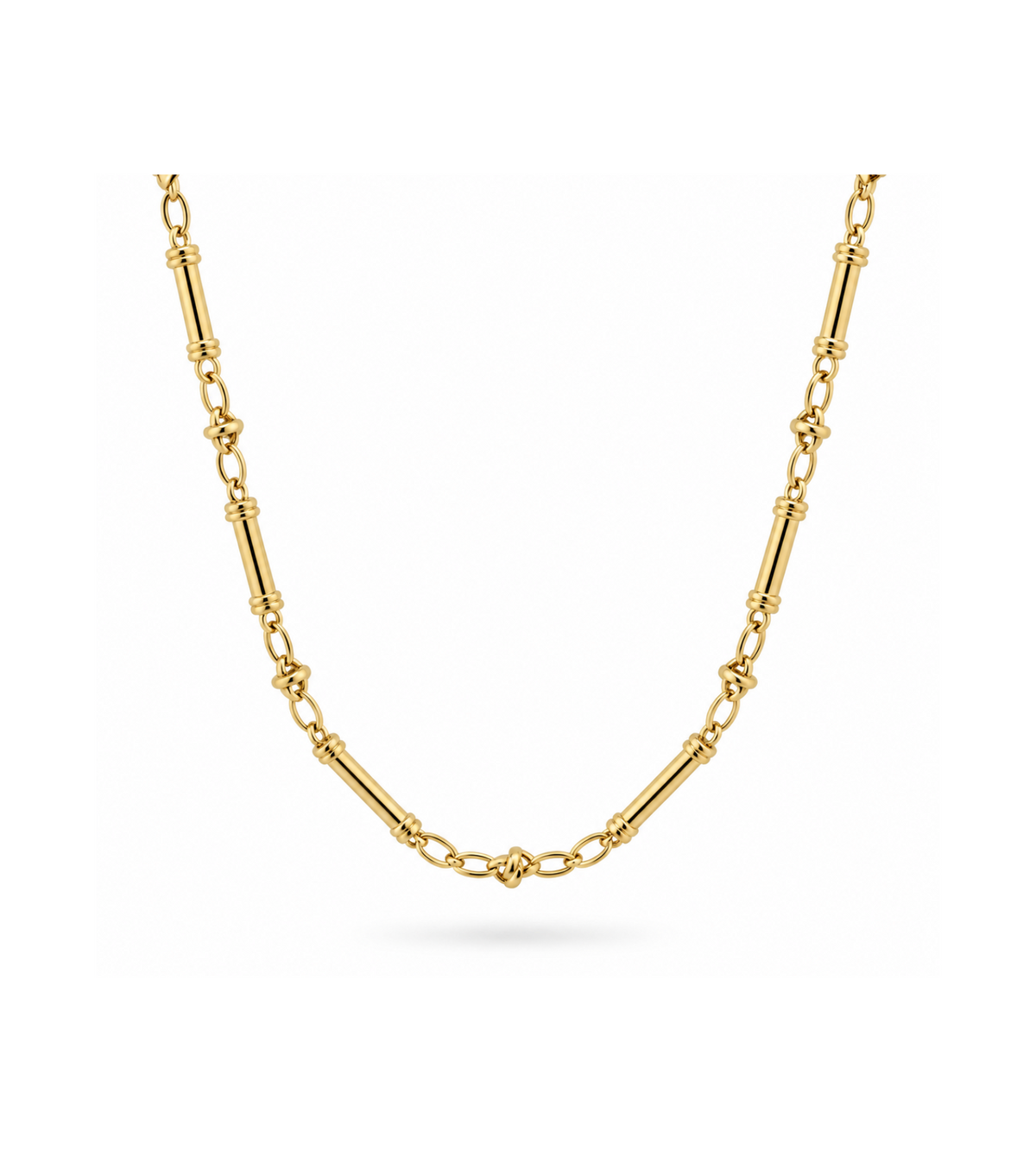 Pre-Owned 9ct Gold Bar Link Necklace
