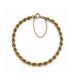 Pre-Owned 9ct Gold Rope Chain Bracelet