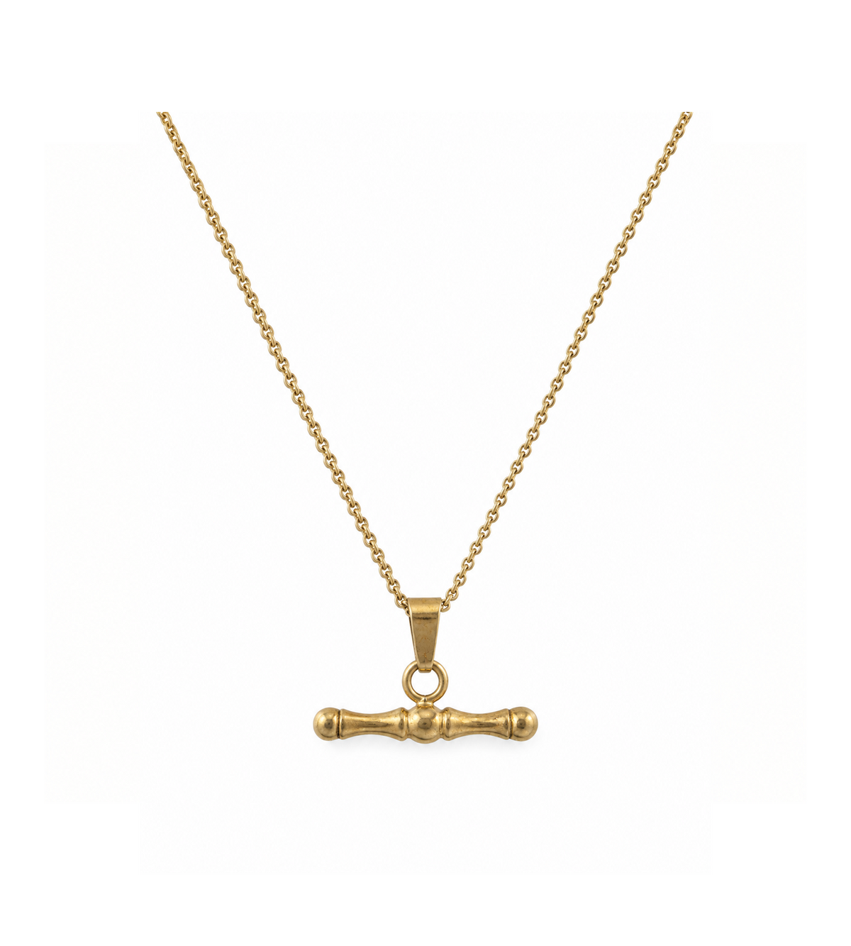 Pre-Owned 9ct Gold T-Bar Necklace