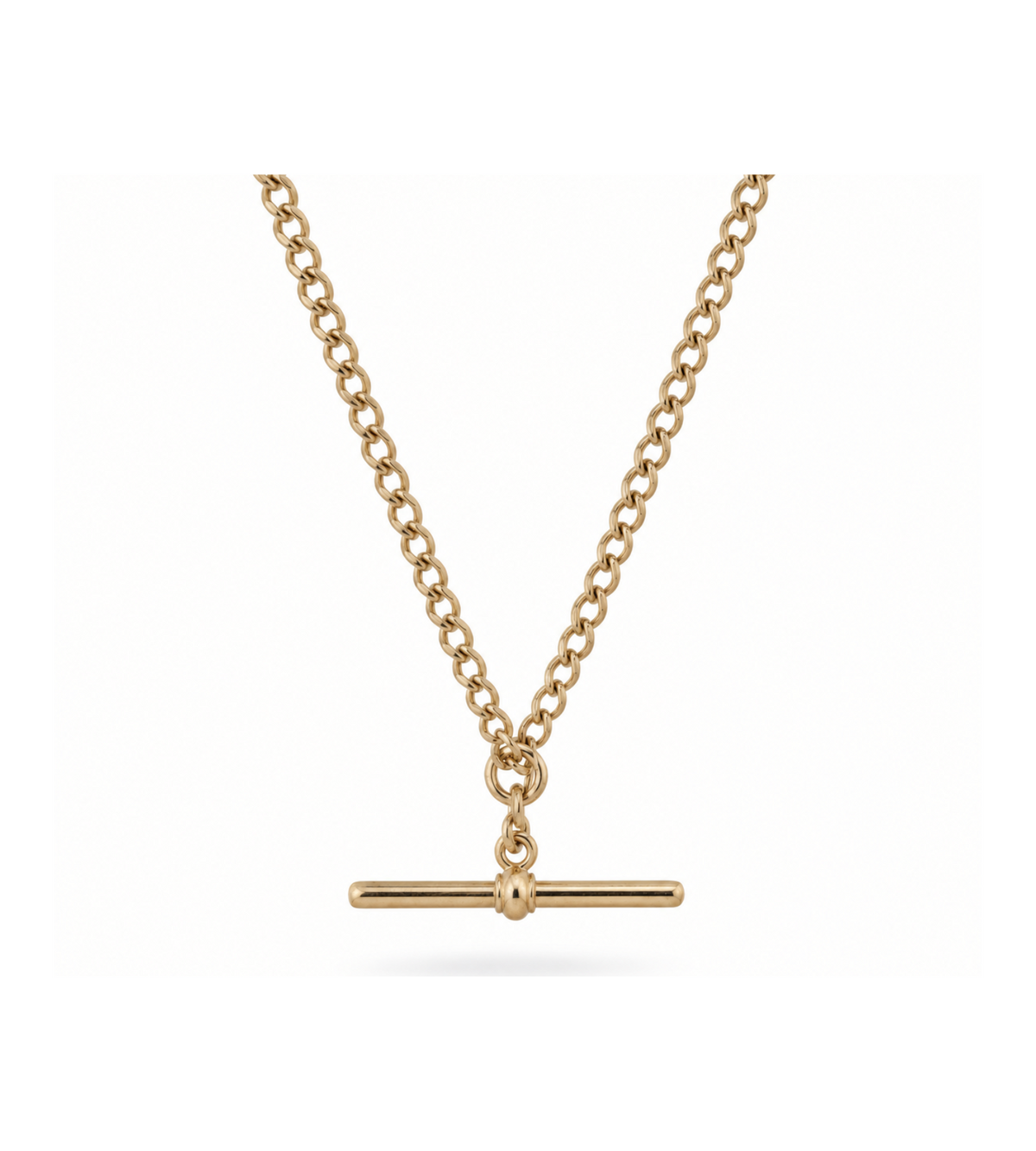 Pre-Owned 9ct Gold T-Bar Necklace