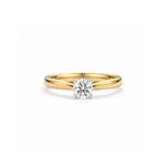 18ct Gold .50ct Round Lab Diamond Solitaire Ring