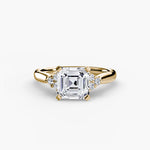Solitaire with Shoulder Accents