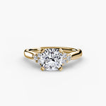 Solitaire with Shoulder Accents