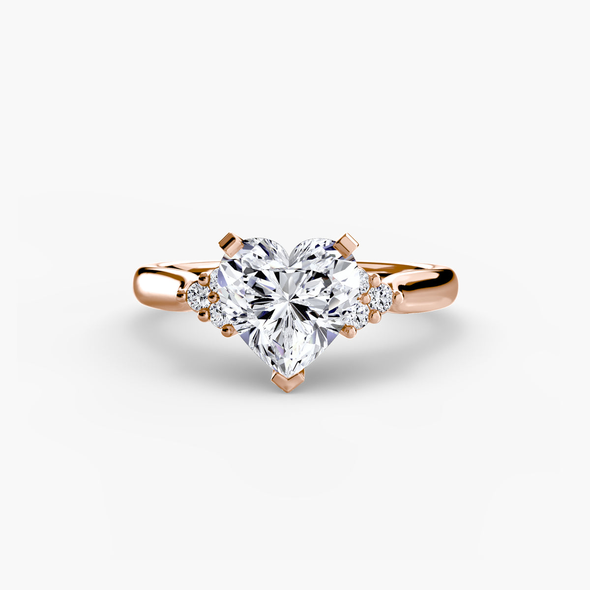 Solitaire with Shoulder Accents