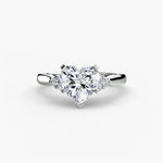Solitaire with Shoulder Accents