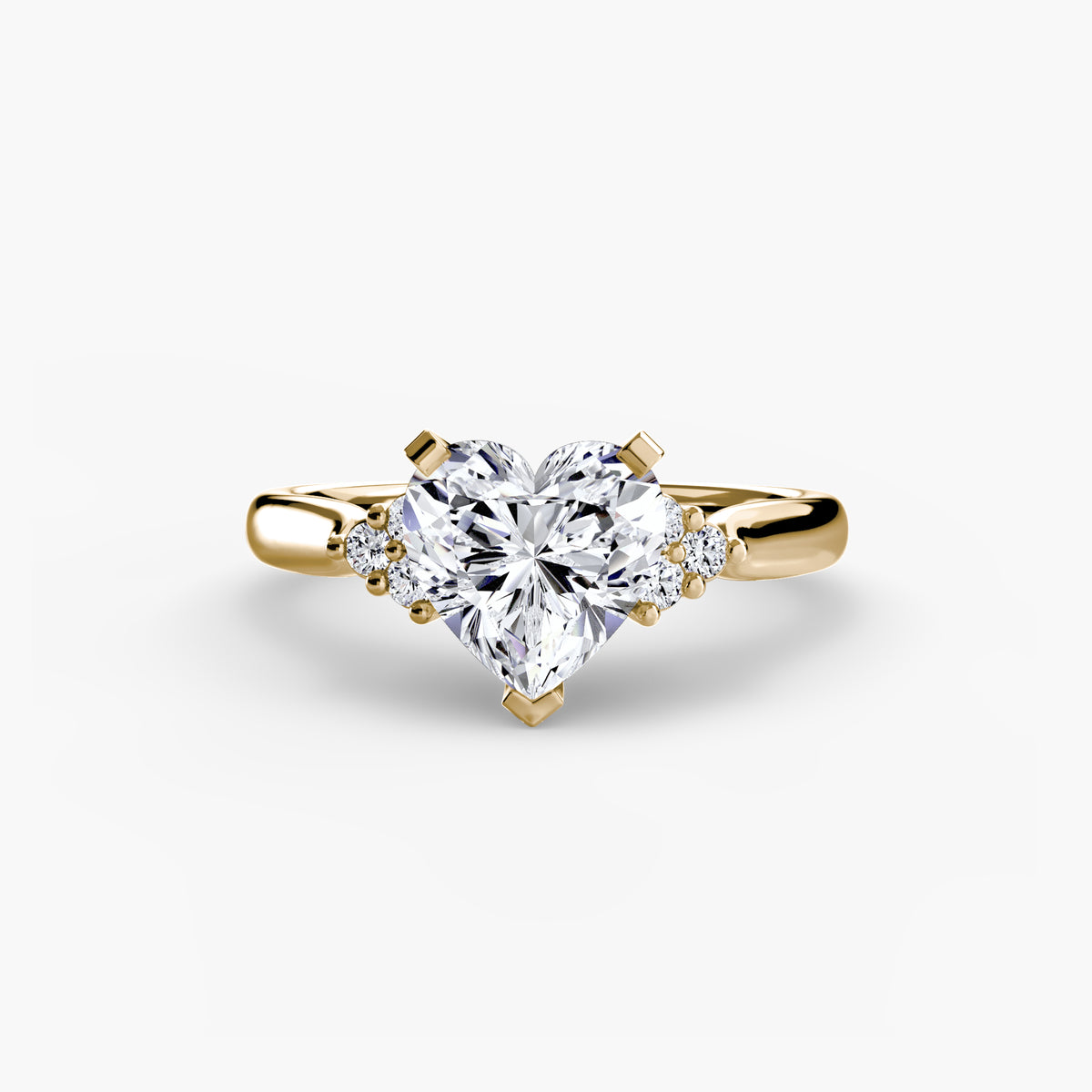 Solitaire with Shoulder Accents