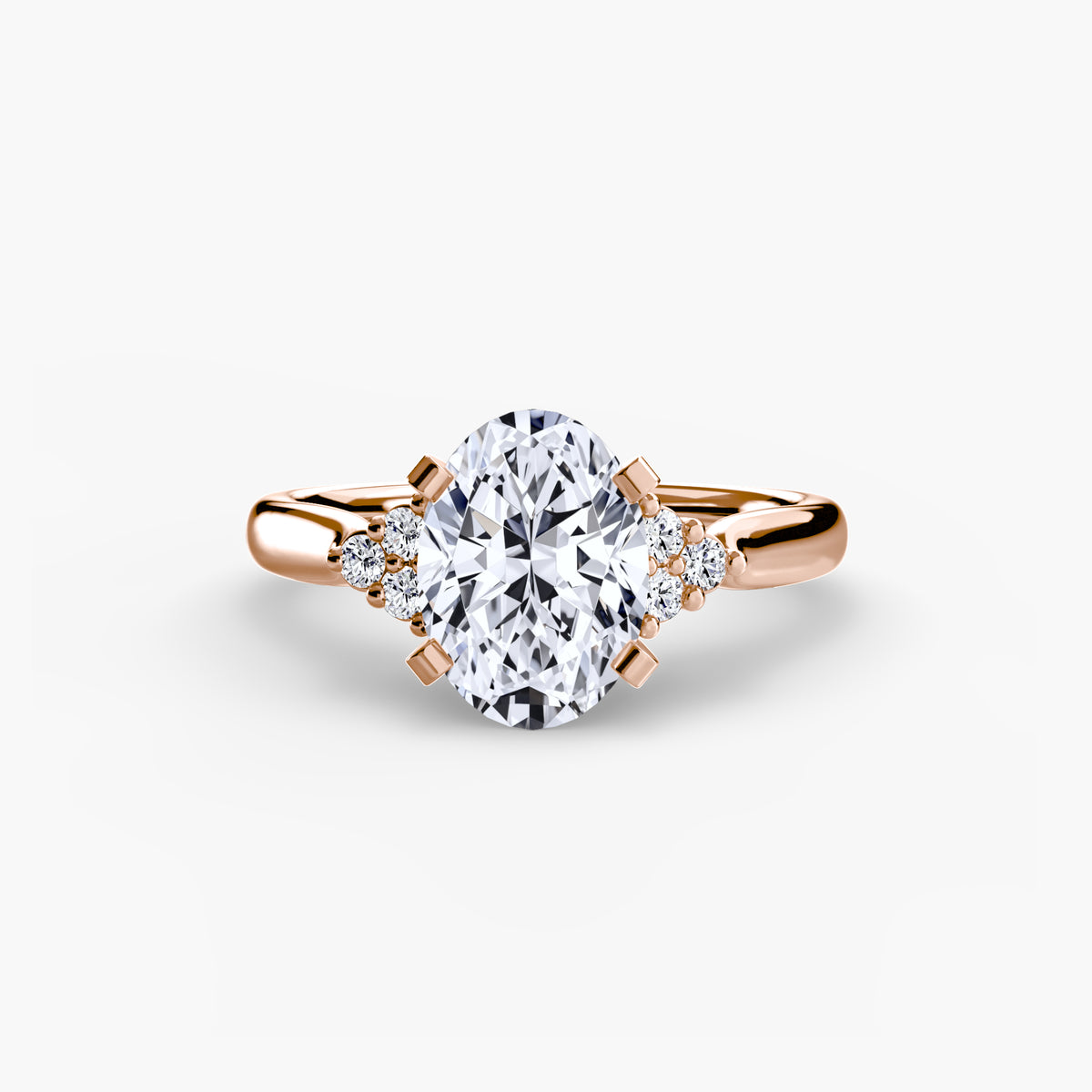 Solitaire with Shoulder Accents