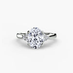 Solitaire with Shoulder Accents