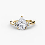 Solitaire with Shoulder Accents