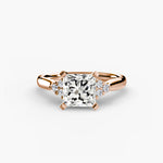 Solitaire with Shoulder Accents