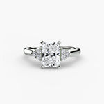Solitaire with Shoulder Accents