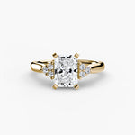 Solitaire with Shoulder Accents