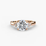 Solitaire with Shoulder Accents