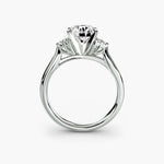Solitaire with Shoulder Accents