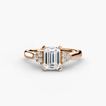 Solitaire with Shoulder Accents