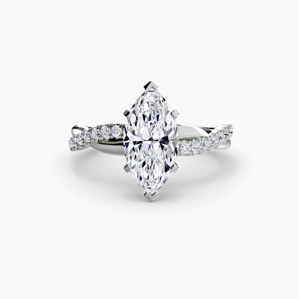 Twist Pavé Diamond Ring