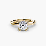 Double Claw Diamond Solitaire Ring