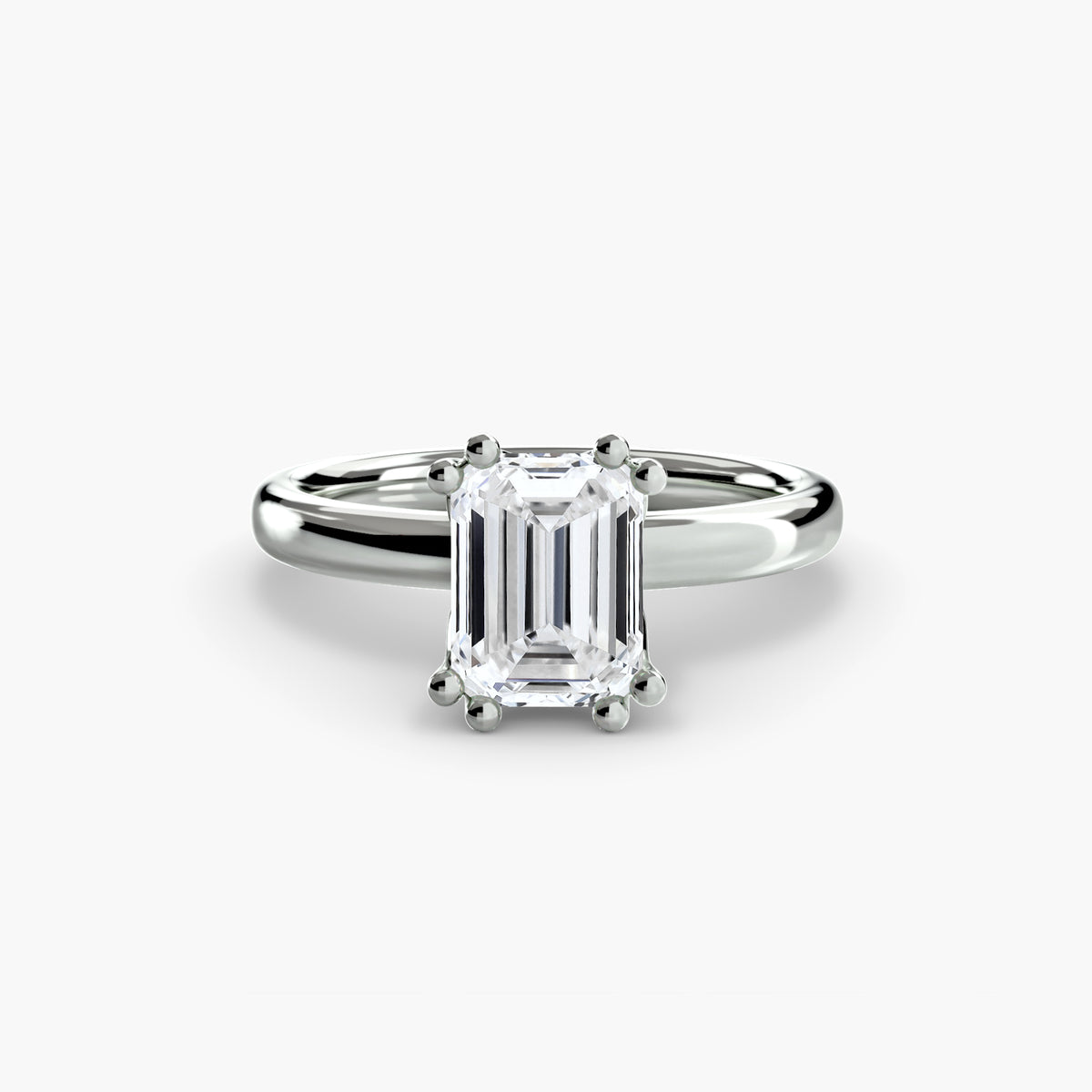 Double Claw Diamond Solitaire Ring