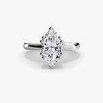 Double Claw Diamond Solitaire Ring
