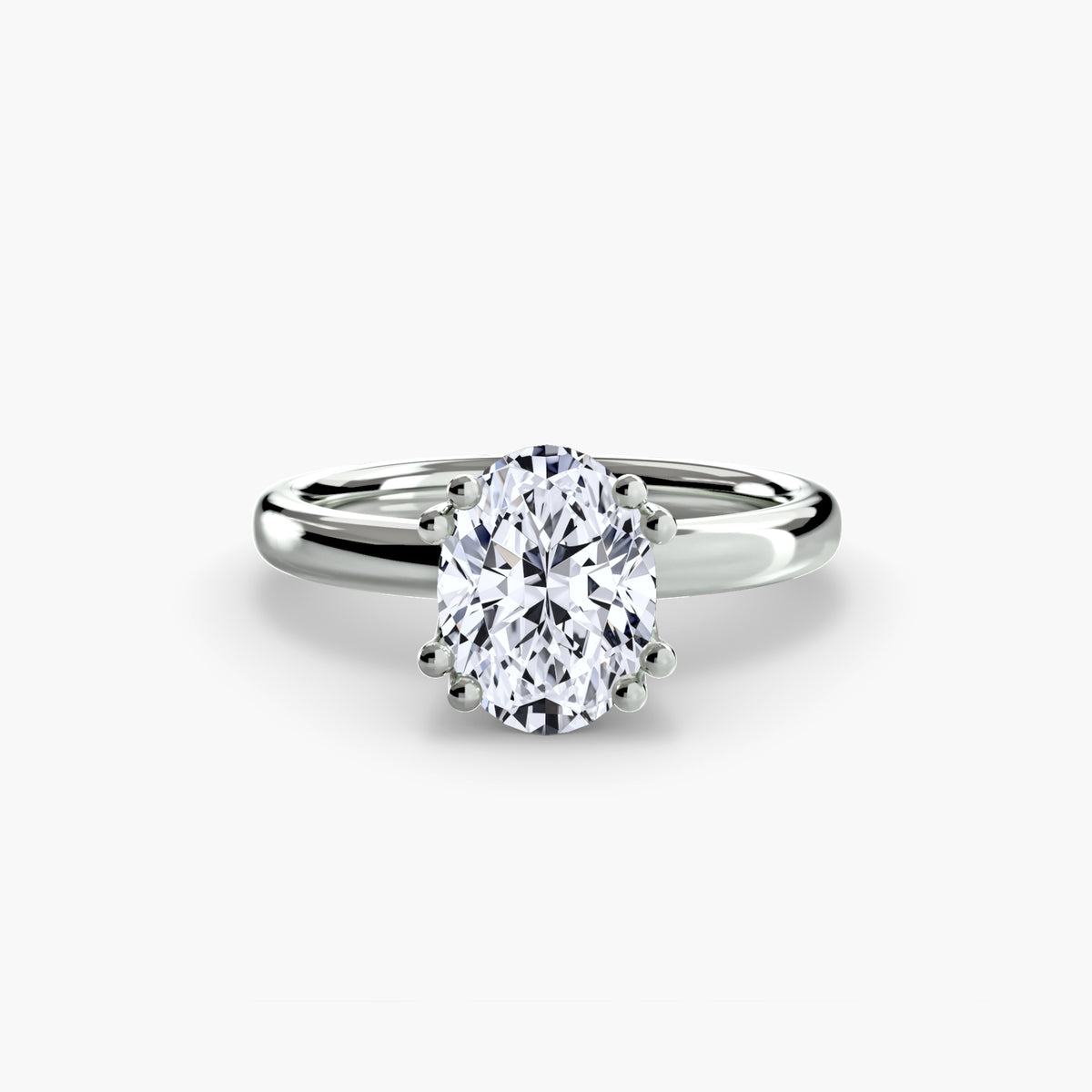 Double Claw Diamond Solitaire Ring