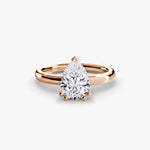 Double Claw Diamond Solitaire Ring