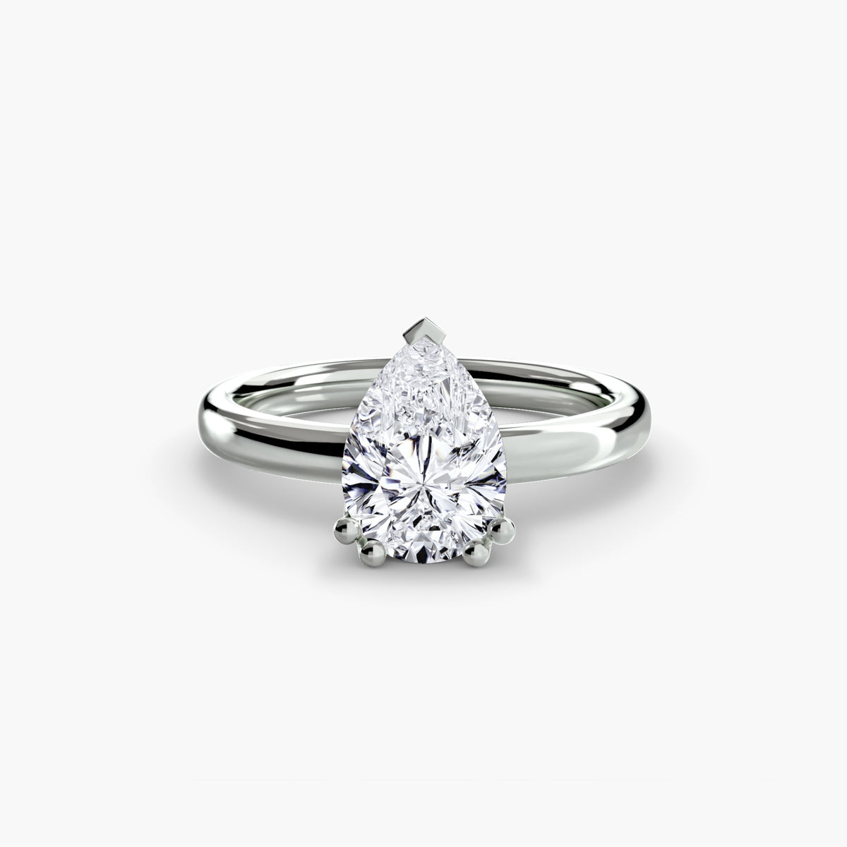 Double Claw Diamond Solitaire Ring