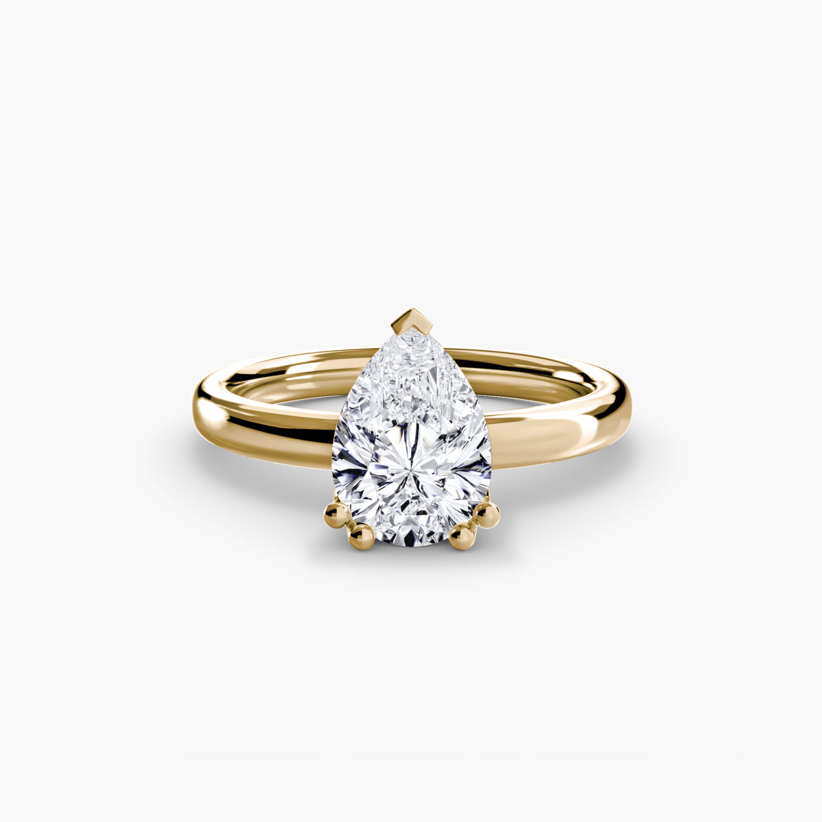 Double Claw Diamond Solitaire Ring
