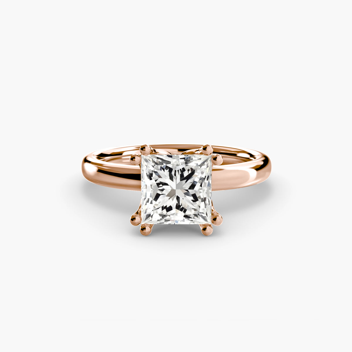 Double Claw Diamond Solitaire Ring
