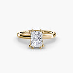 Double Claw Diamond Solitaire Ring